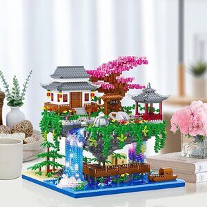 NEW Peach Blossom Pond Building Set, 3320 Pcs Architecture Building Blocks